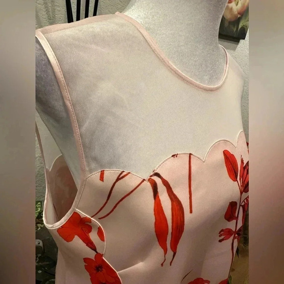 Ted Baker Pink Jaazmin Fantasia Scallop Mini Dress size 3 - Picture 10 of 16